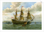 Royal Navy battle ship by William Frederick Mitchell