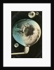 Woman reflected in a bubble, postcard by Anonymous