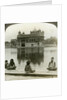 Fakirs at Amritsar, looking south across the Sacred Tank to the Golden Temple, India by Underwood & Underwood