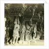 Pillars of a Hindu temple, Madurai, India by Underwood & Underwood