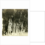 Pillars of a Hindu temple, Madurai, India by Underwood & Underwood
