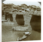 Quaint bridge and houses, City of Sun, Kashmir, India by Underwood & Underwood