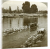 Lady Curzxon travelling on the state barge of the Maharaja, Kashmir, India by Underwood & Underwood