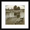 Lady Curzxon travelling on the state barge of the Maharaja, Kashmir, India by Underwood & Underwood