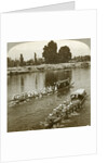 Lady Curzxon travelling on the state barge of the Maharaja, Kashmir, India by Underwood & Underwood