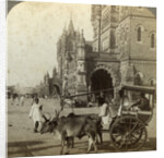 'Ekka', outside Victoria Station, Bombay, India by Underwood & Underwood