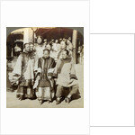 A group of women in the courtyard of a wealthy Chinese house, Peking, China by Underwood & Underwood