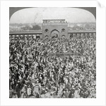 In the Court of the Jumma Mosque, Delhi, India by Underwood & Underwood