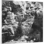 Climbing the steep zig-zag trail at the eastern end of Yosemite Valley, California, USA by Underwood & Underwood