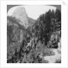 View from Glacier Canyon to Half Dome, Yosemite Valley, California, USA by Underwood & Underwood