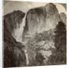 Yosemite Point and wind-blown Yosemite Falls, Yosemite Valley, California, USA by Underwood & Underwood