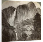 Yosemite Point and wind-blown Yosemite Falls, Yosemite Valley, California, USA by Underwood & Underwood