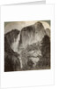 Yosemite Point and wind-blown Yosemite Falls, Yosemite Valley, California, USA by Underwood & Underwood