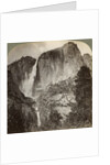 Yosemite Point and wind-blown Yosemite Falls, Yosemite Valley, California, USA by Underwood & Underwood