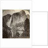 Yosemite Point and wind-blown Yosemite Falls, Yosemite Valley, California, USA by Underwood & Underwood