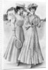 Tennis gowns, girls' attire for August by Anonymous