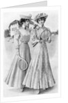 Tennis gowns, girls' attire for August by Anonymous