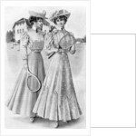Tennis gowns, girls' attire for August by Anonymous
