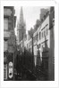 Street scene, showing the cathedral spire, St Malo, Brittany, France by Anonymous