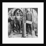 Filling a shell with nitro-glycerine, oil field in Pennsylvania, USA by Keystone View Company