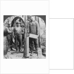 Filling a shell with nitro-glycerine, oil field in Pennsylvania, USA by Keystone View Company