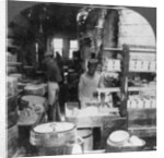 Firing tableware in the Noted Pottery Centre, Trenton, New Jersey, USA by Keystone View Company