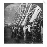 General view of a large printing room in a cotton mill, Lawrence, Massachusetts, USA by Keystone View Company