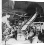 Sugar beet pulp and juice flowing from tank to tank, Montreal, Canada by Keystone View Company
