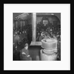 Social room of a YMCA army camp hut by Keystone View Company