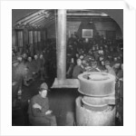 Social room of a YMCA army camp hut by Keystone View Company