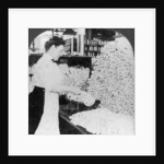 Weighing and sorting raw silk skeins, South Manchester, Connecticut, USA by Keystone View Company