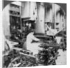 Weaving linen fabric, Montreal, Canada by Keystone View Company