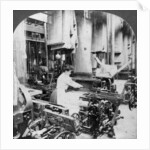 Weaving linen fabric, Montreal, Canada by Keystone View Company