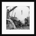 British troops attacking Germans isolated in a captured village, World War I by Realistic Travels Publishers