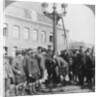 Soldiers filling their water bottles at the town pump La Gorgue, France, World War I by Realistic Travels Publishers