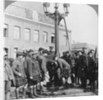 Soldiers filling their water bottles at the town pump La Gorgue, France, World War I by Realistic Travels Publishers