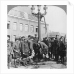 Soldiers filling their water bottles at the town pump La Gorgue, France, World War I by Realistic Travels Publishers