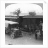 Troops and supplies are rushed from a railhead to the firing line, World War I by Realistic Travels Publishers