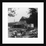 Stretcher bearers caring for wounded at an improvised first aid post, World War I by Realistic Travels Publishers