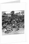 British cavalry troops resting in a French village, World War I by Realistic Travels Publishers