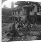 Houses damaged by German shellfire, Ypres salient, Belgium, World War I by Realistic Travels Publishers