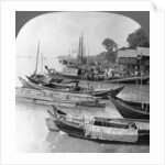 Looking up the Irrawaddy River, Rangoon, Burma by Stereo Travel Co