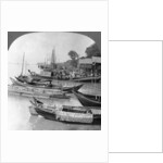 Looking up the Irrawaddy River, Rangoon, Burma by Stereo Travel Co