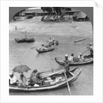 Boats on the Irrawaddy River, Sagaing, Burma by Stereo Travel Co