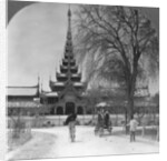 Front view of the Royal Palace, Mandalay, Burma by Stereo Travel Co