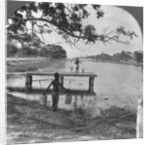 West side of the Fort, showing the moat, Mandalay, Burma by Stereo Travel Co