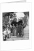 Buddhist monks with sunshades and fans, Rangoon, Burma by Stereo Travel Co