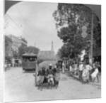 Dalhousie Street, busiest in the city, Rangoon, Burma by Stereo Travel Co