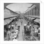 One of the chief native market streets, Rangoon, Burma by Stereo Travel Co