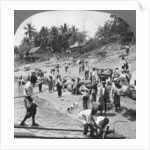 Passengers embarking on an Irrawaddy steamer, Mada, Rangoon, Burma by Stereo Travel Co